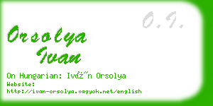 orsolya ivan business card